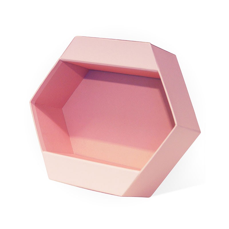 Д10903-14 Коробка для цветов «Шестиугольник» 250x220x90 розовый