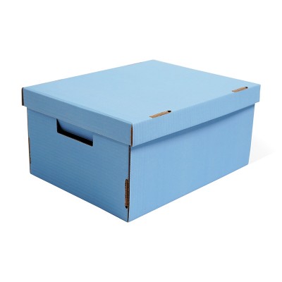 Д20104.0017 Коробка для хранения НЕОН голубой 370х280х180