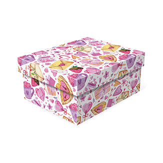 Д10103П.418 Набор подарочных коробок 3 в 1 РОЗОВЫЙ КАЛЕЙДОСКОП 190х150х90