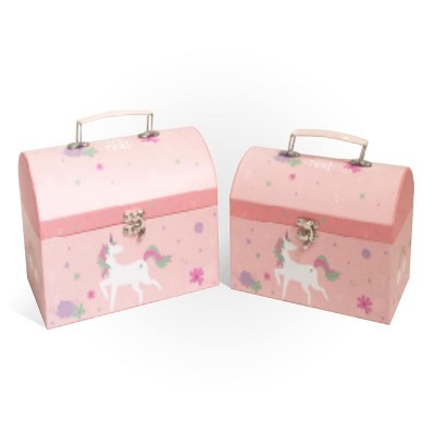 Д10903-16 Набор коробка чемодан Единорожик 230x150x170 розовый