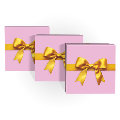 Д10103К.377 Набор подарочных коробок 3 в 1 ПРАЗДНИЧНЫЕ НОТКИ 190х190х90