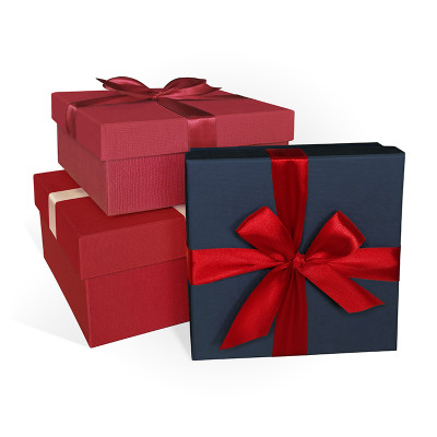 Д10103К.222 Набор подарочных коробок 3 в 1 с бантом микс-5 190х190х90