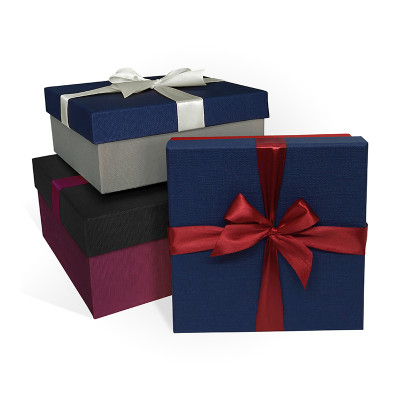 Д10103К.220 Набор подарочных коробок 3 в 1 с бантом  микс-3 190х190х90