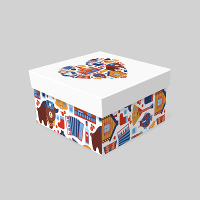 Д10103К.379 Набор подарочных коробок 3 в 1 РУССКИЙ СУВЕНИР 190х190х90