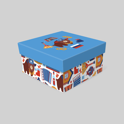 Д10103К.379 Набор подарочных коробок 3 в 1 РУССКИЙ СУВЕНИР 190х190х90