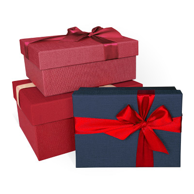 Д10103П.431 Набор подарочных коробок 3 в 1 с бантом  микс-5 190х150х90