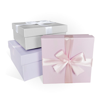 Д10103К.219 Набор подарочных коробок 3 в 1 с бантом  микс-2 190х190х90