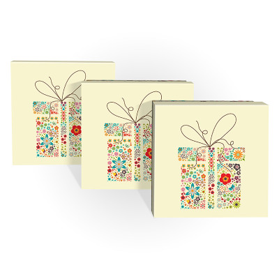 Д10103К.378 Набор подарочных коробок 3 в 1 ВЕСЕННИЙ СЮРПРИЗ 190х190х90