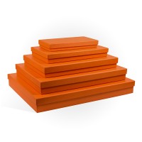 Д10103П.248 Набор подарочных коробок 5в1тисненая бумага 400x300x50 оранжевый