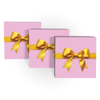 Д10103К.377 Набор подарочных коробок 3 в 1 ПРАЗДНИЧНЫЕ НОТКИ 190х190х90