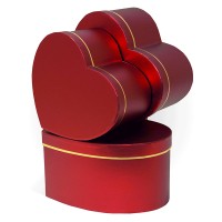 Д10803-15 Набор коробок 3 в 1 «Сердце» 245x220x125 красный