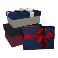 Д10103П.429 Набор подарочных коробок 3 в 1 с бантом микс-3 190х150х90