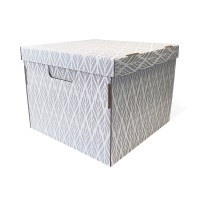 Д20104.0029 Коробка для хранения ЛИСТЬЯ серые 320х320х250