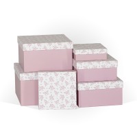 Д10103К.054 Набор подарочных коробок 6 в 1 Розовые мечты 250х250х150