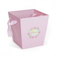 Д10703-03 Коробка для цветов «Трапеция» маленькая 170x170x180 розовый