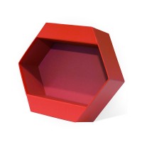Д10903-15 Коробка для цветов «Шестиугольник» 250x220x90 красный