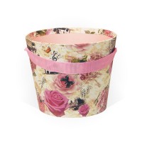 Д10753-20 Коробка для цветов Кашпо Розы 16x166x13.2 розовая