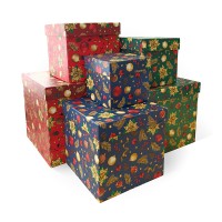 Д11003.084 Набор подарочных коробок 6 в 1 ЗОЛОТАЯ МАГИЯ 210x210x210